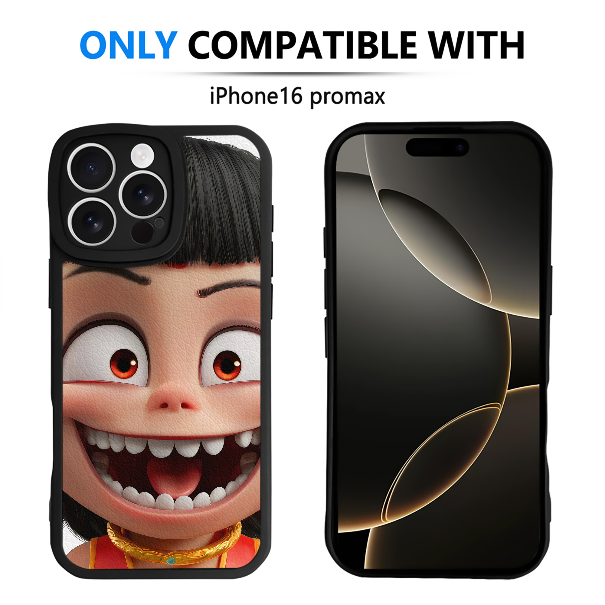 （画像用） Ne Zha 2 ナタ 魔童の大暴れ 【iPhone 16シリーズ対応】シリコンスマホケース（レザー調） 材質：シリコン